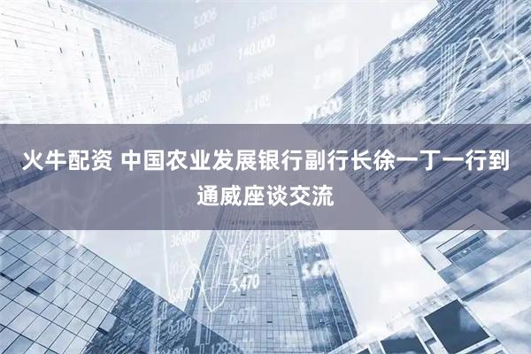 火牛配资 中国农业发展银行副行长徐一丁一行到通威座谈交流